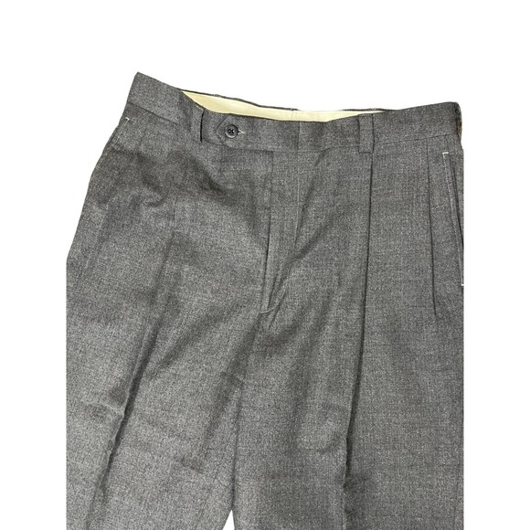 NAUTICA Men's Gray Front Pleated WOOL & CASHMERE Dress Pants Size 34X30 - Picture 3 of 11